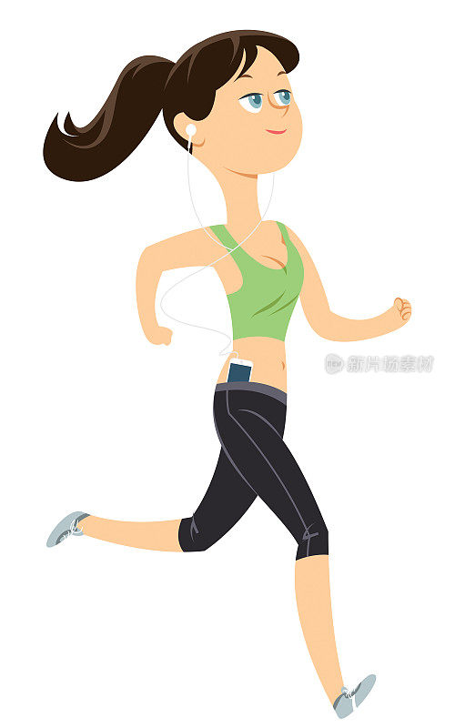Woman in exercise running